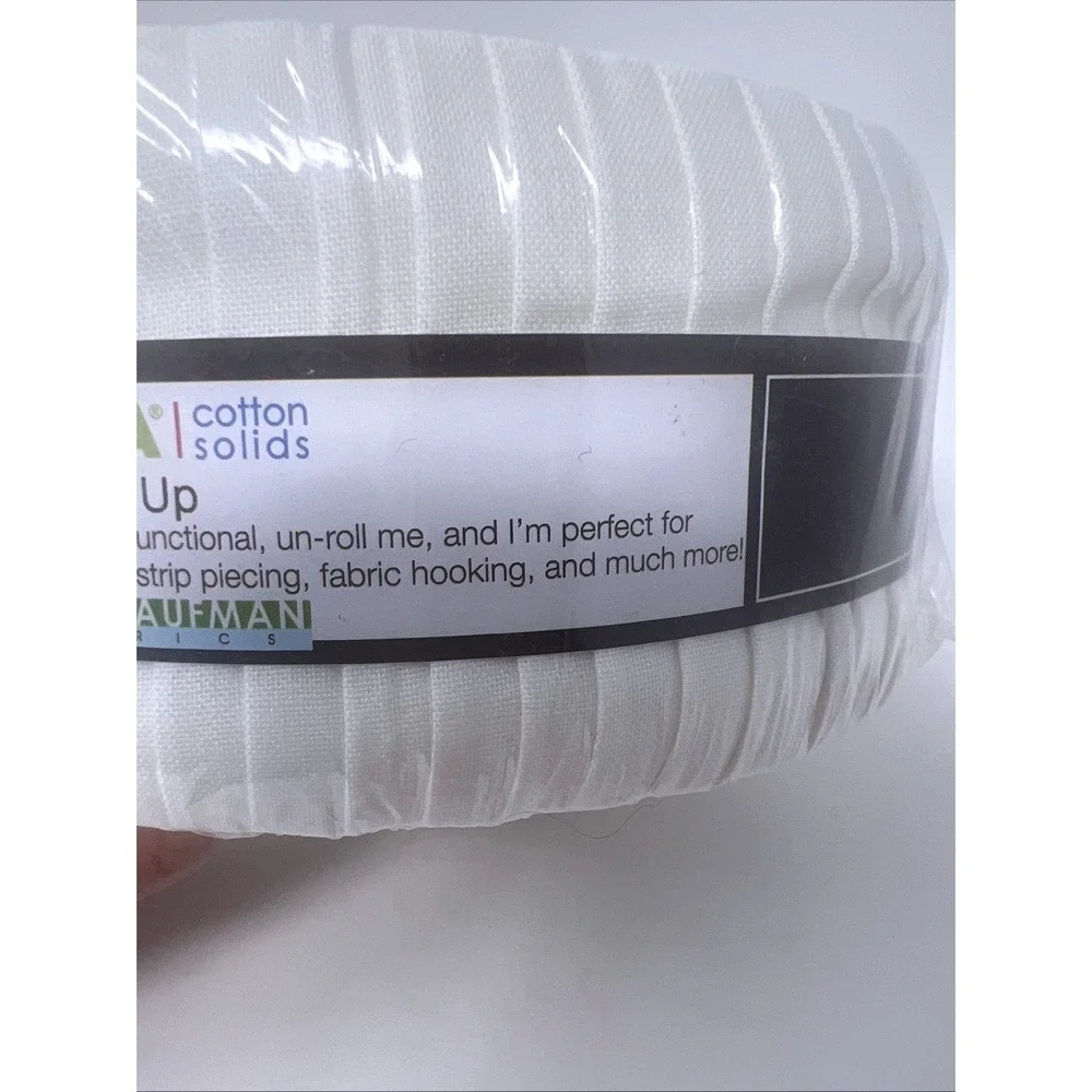 Roll Up Kona Cotton Solids Snow by Robert Kaufman Jelly Roll 2.5